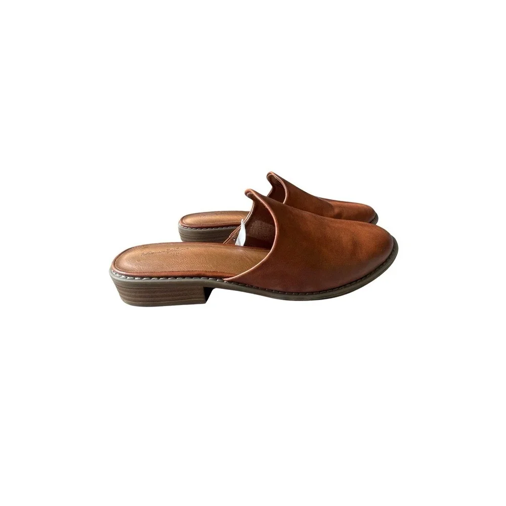 Universal Thread Maura Mules Womens 8.5 Brown Slip On Flats Vegan Preppy Neutral - Picture 3 of 7